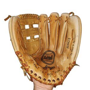 Rawlings RSG3 Softball Baseball Glove Super Size 13.5" Right-Hand Thrower Brown